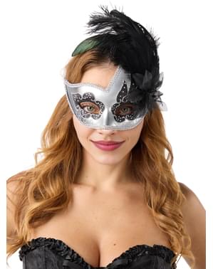 Antifaz veneciano con plumas