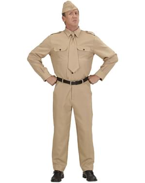 Man's Plus Size 2nd World War Soldier Costume