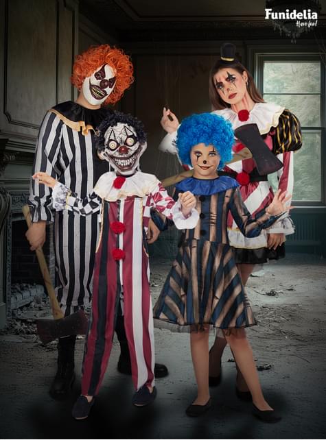 Maskeraddräkt skräckinjagande clown Premium för honom