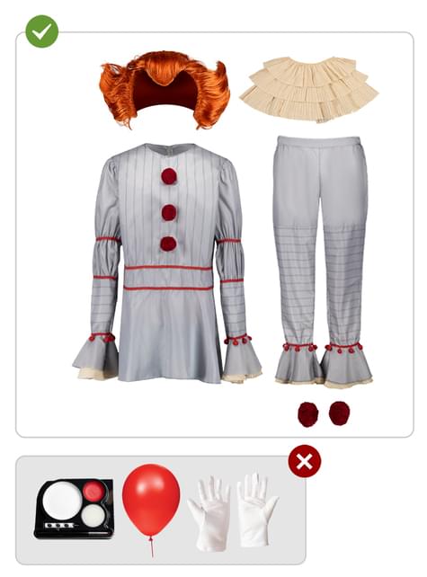 Pennywise Kostüm mit Perücke - ES: Kapitel 2