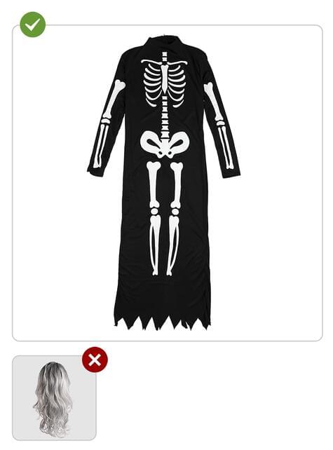 Fato de esqueleto elegante para mulher