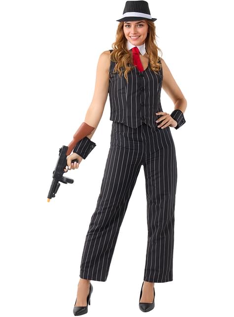 Mafia Gangster Costume for Women Plus Size