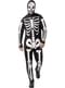 Skeletkostume, der lyser i mørket til mænd