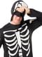 Skeletkostume, der lyser i mørket til mænd