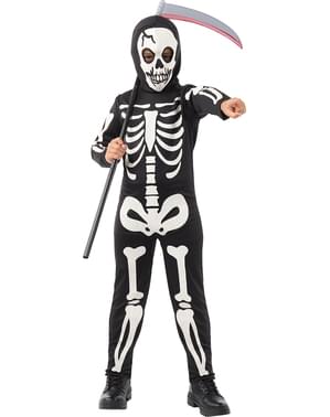 Costume scheletro che brilla al buio per bambino