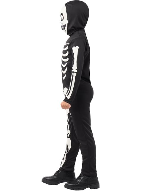 Skeletkostume der lyser i mørket til børn