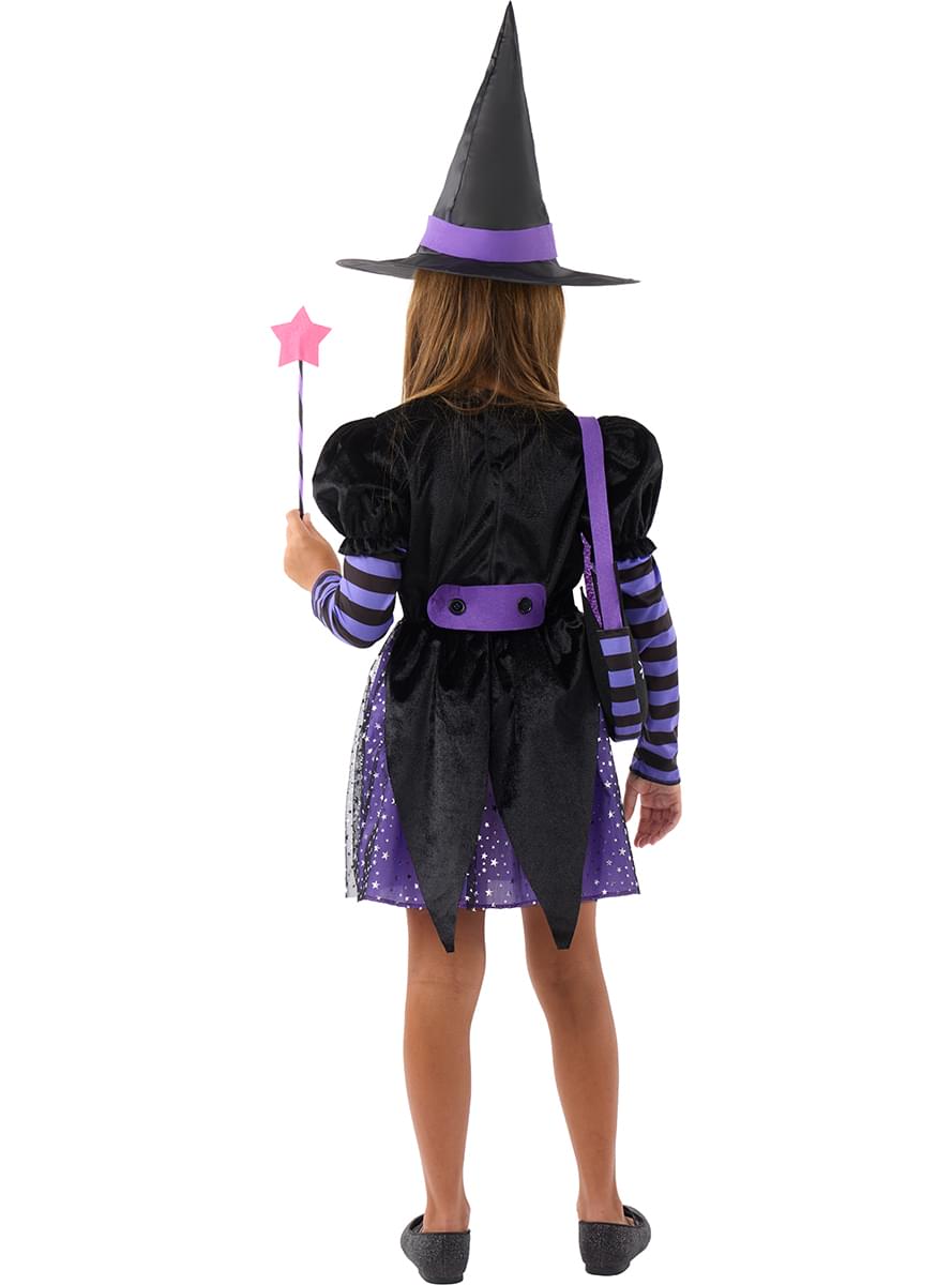 Costume da strega con accessori per ragazza