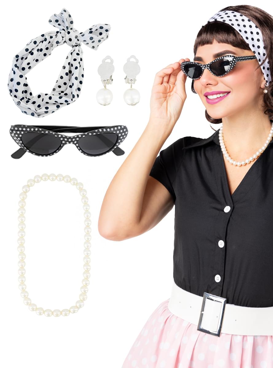 Conjunto de acessórios dos anos 50