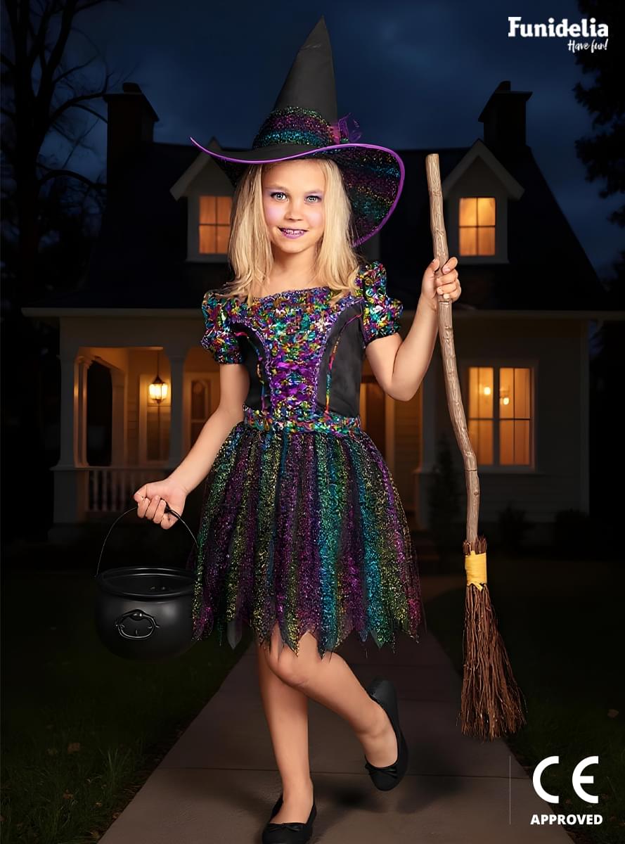 Glitter Boszorkány Jelmez Lányoknak