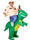 Fato insuflável de montador de dinossauro para adulto