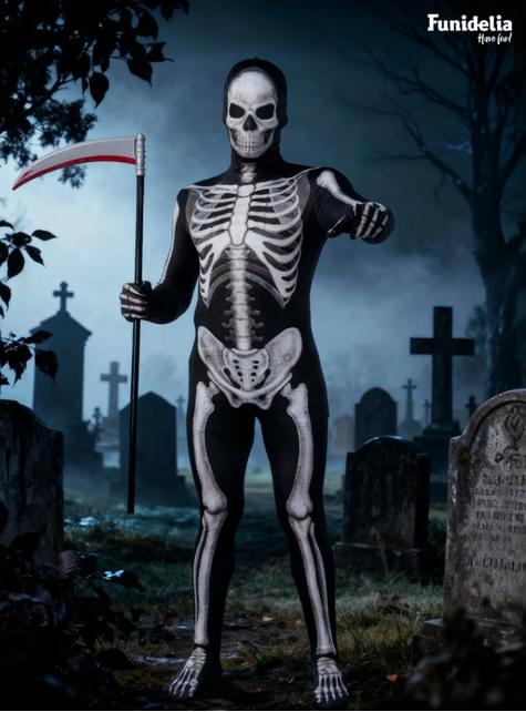 Kostým druhé kože kostlivca pre mužov