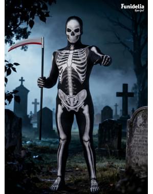 Fantasia de esqueleto segunda piel para hombre