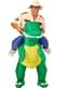 Disfraz hinchable de jinete de dinosaurio para adulto