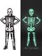 Skeleton kostuum glows in the dark for kids