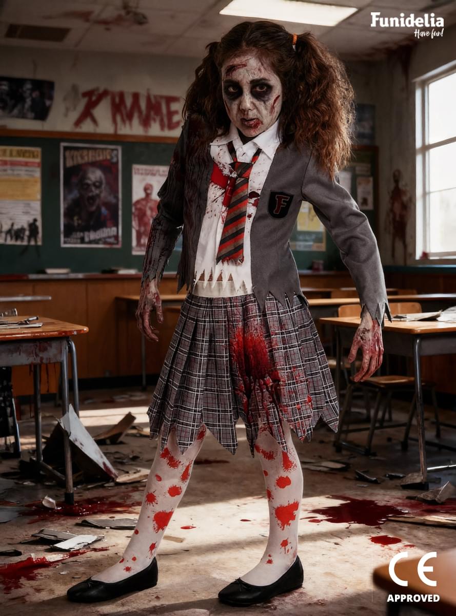 Zombie Student Costume for Girls