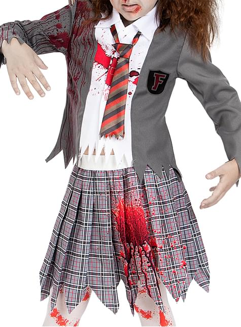 Déguisement étudiante zombie fille