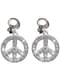 Pendientes de paz con brillantes para adulto