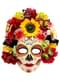 Máscara Catrina do Dia dos Mortos com flores