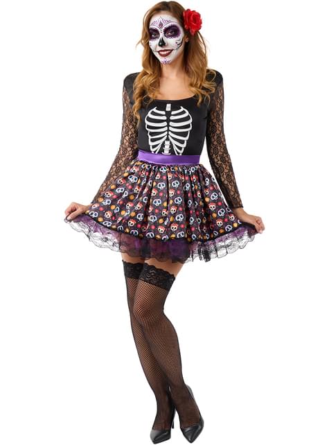 La Catrina Csontváz Jelmez Nőknek