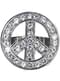 Peace ring met steentjes voor volwassenen