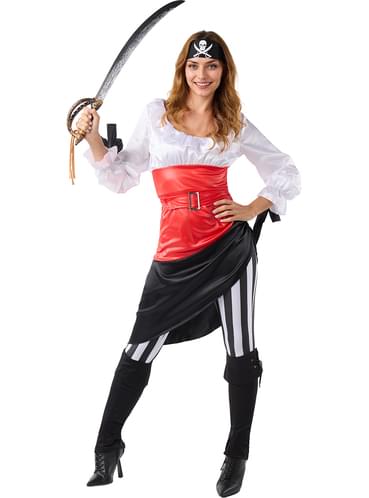 YRTBGD Piratenkostuum voor dames, middeleeuws, Vikingkleding, renaissance, jurk, piratenkostuum, vrouwen, voor Halloween, carnaval (zwart, XS