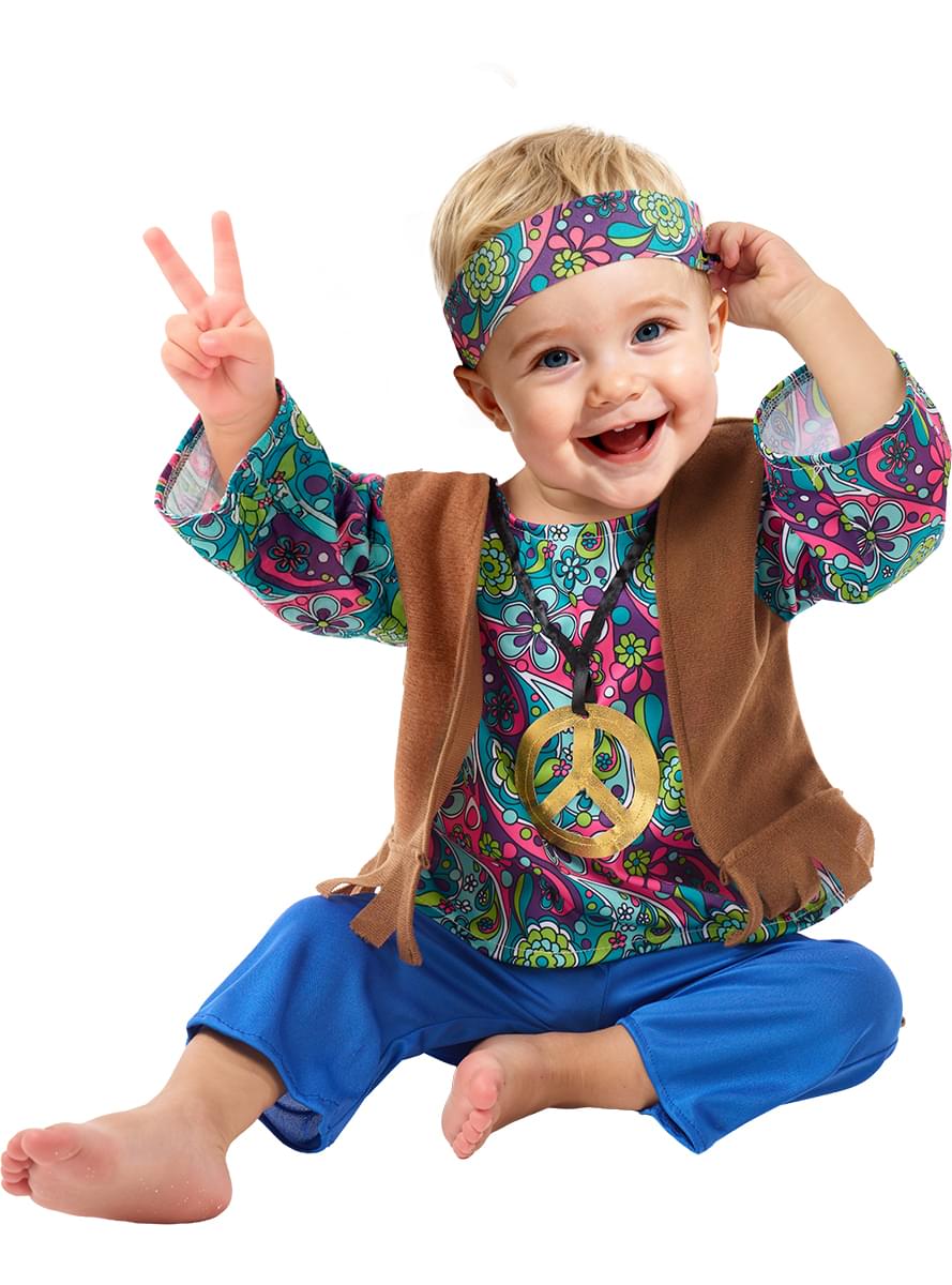 Maskeraddräkt Hippie för bebis