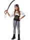 Déguisement pirate à rayures fille - Collection Blanc et Noir