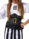 Disfraz de pirata a rayas para niña- Colección blanca y negra