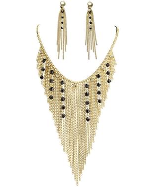 Αιγυπτιακά κοσμήματα γυναικεία θεά κολιέ και σκουλαρίκια