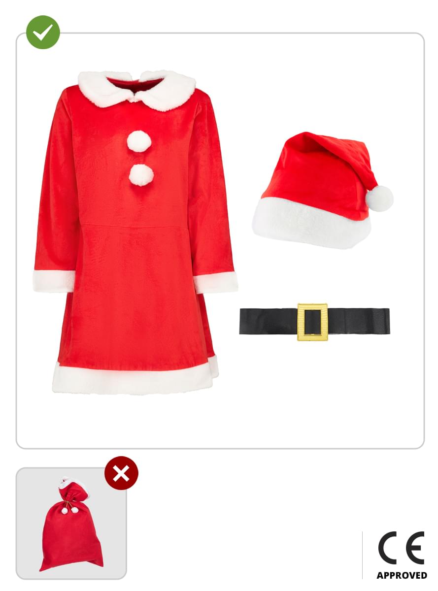 Disfraz de Mamá Noel Deluxe para niña