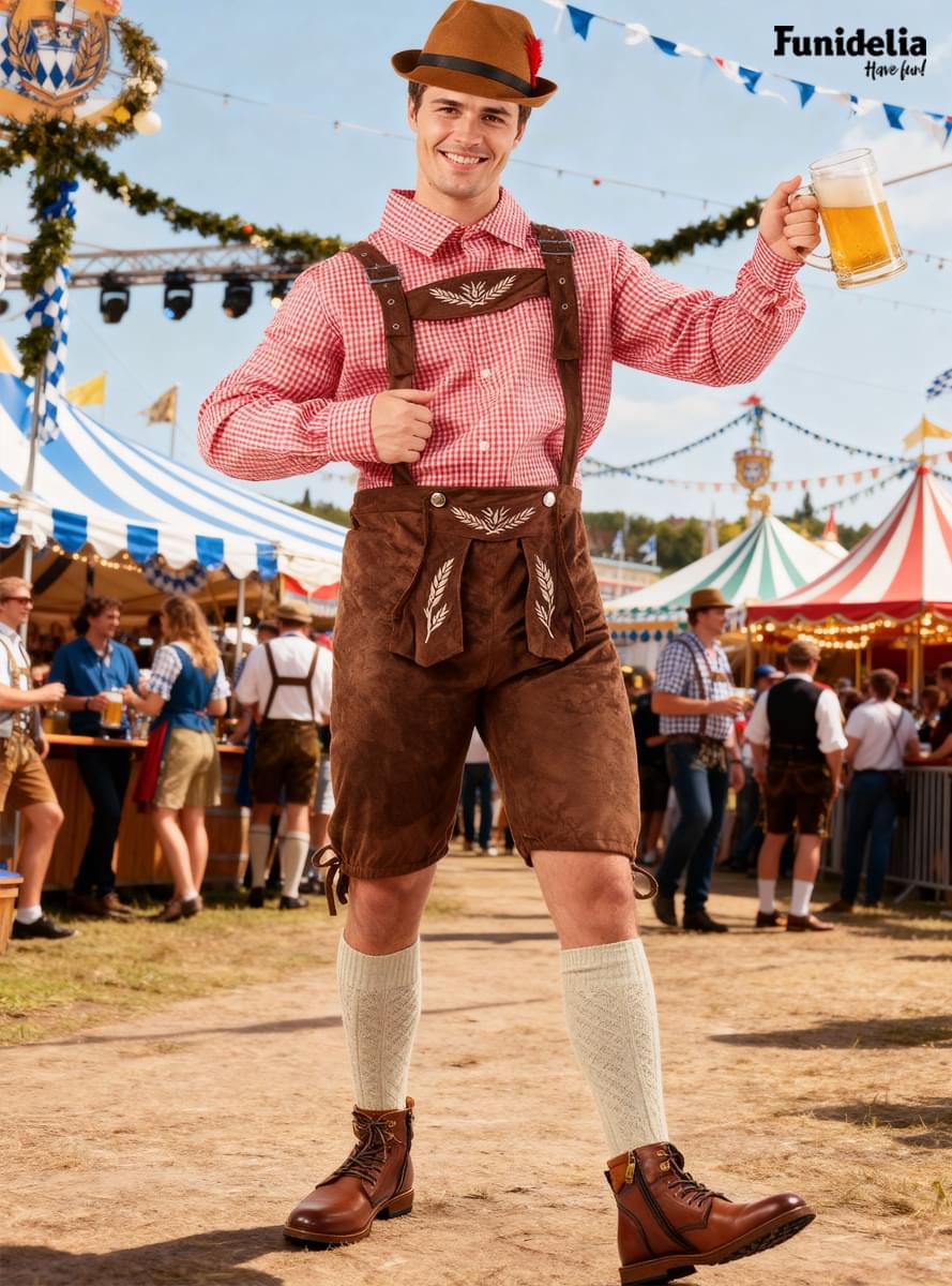 Oktoberfest deluxe kostum za moške večje velikosti
