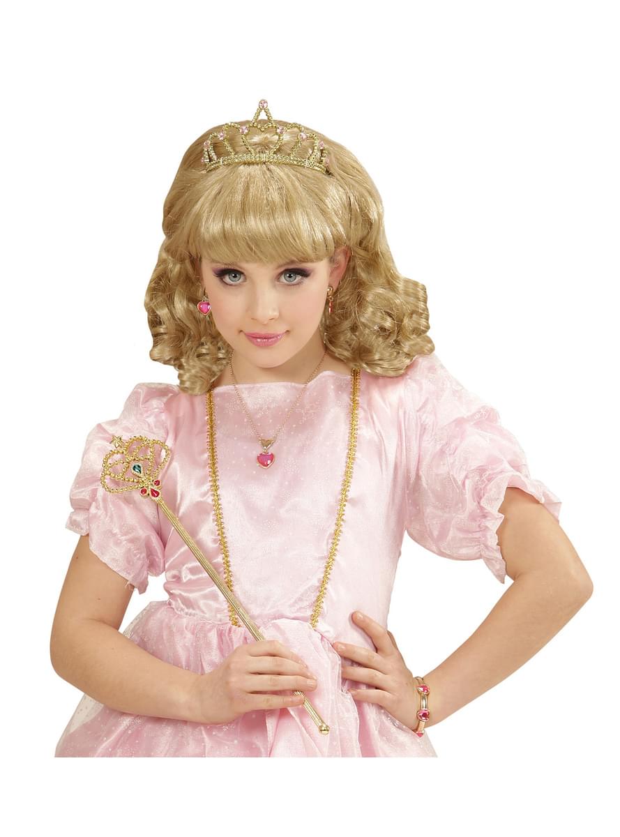 Girl's Wig with Princess Crown