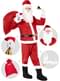 Costume da Babbo Natale deluxe da uomo con accessori taglie forti