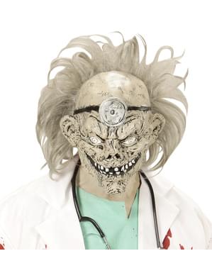 Doktor Zombie Maske mit Haar für Erwachsene