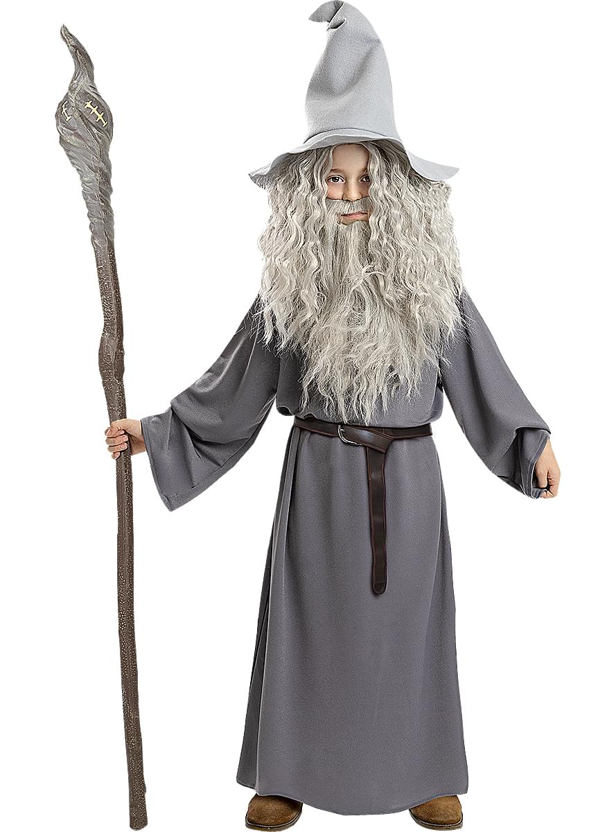 Gandalf-Kostüm mit Perücke für Kinder – Der Herr der Ringe