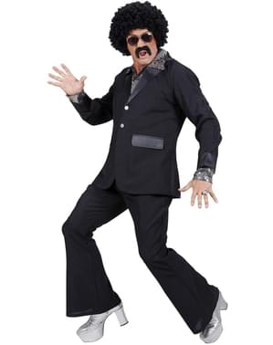 Costum disco negru pentru bărbat