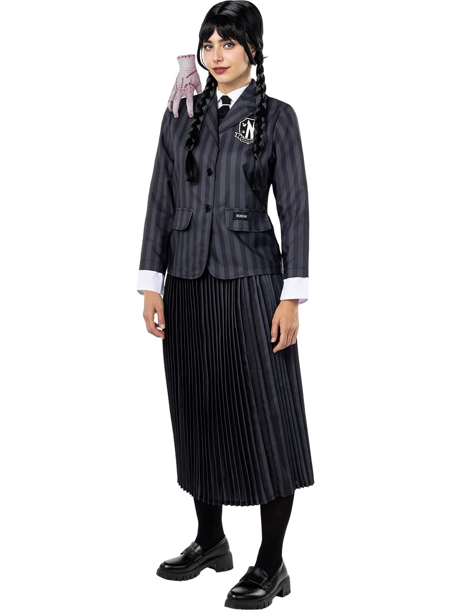 Kostium Wednesday Addams mundurek duży rozmiar - Oficjalny Netflix