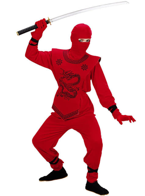 Chlapčenský kostým Ninja červený drak 