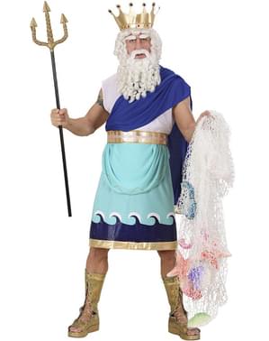 Disfraz de Dios del mar Neptuno para hombre talla grande
