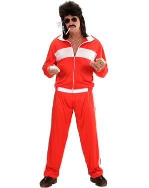 Disfraz de deportista rojo para hombre