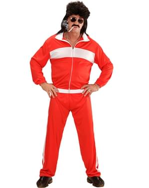 Disfraz de deportista rojo para hombre