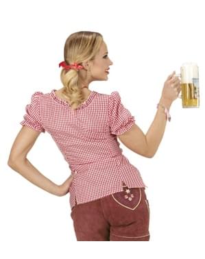 Dámský top Oktoberfest kostkovaný