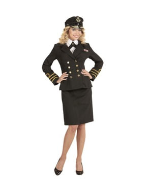 Disfraz de oficial de la marina para mujer talla grande