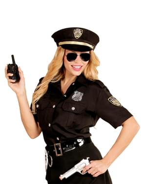 Politi Skjorte og Hatt plus size Sett Dame