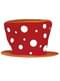 Chapéu de palhaço com bolinhas para adulto