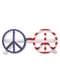 Gafas americanas paz y amor para adulto