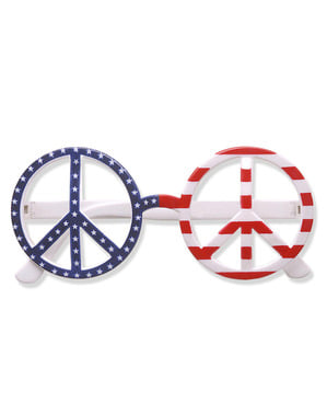 वयस्क अमेरिकी शांति और प्रेम धूप का चश्मा