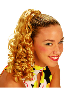 Krullend blond haarstukje voor vrouw