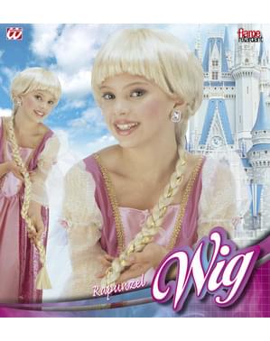Peluca de princesa de larga melena para niña