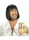 Peruca medieval morena para homem